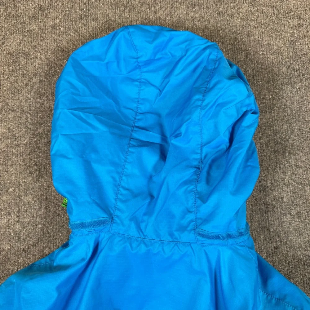 The North Face Mens Blue Windbreaker Hooded Jacket S12 AYJE Small #3140
